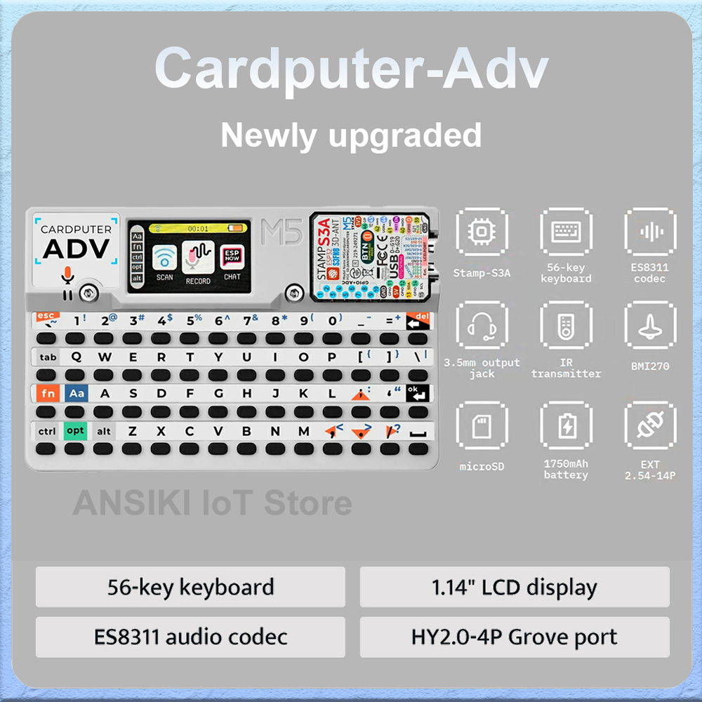 Electronics Project Kit - M5Stack Cardputer-Adv Programmeerbare Kaartcomputer Stamp-S3A 1.14