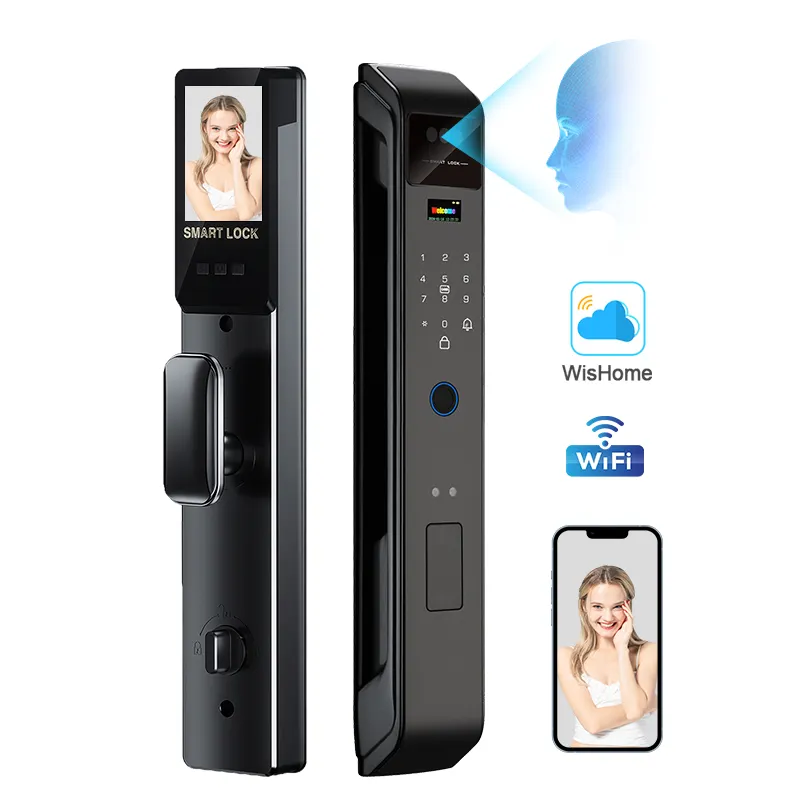 Smart Door Lock Wifi - Enrique Wishome 3D gezichtsherkenning vingerafdrukscanner WiFi